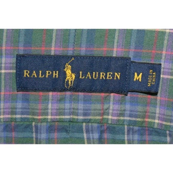 Ralph Lauren Green Red Blue Button Down / Size: M/ Rn#41381 - Picture 7 of 12